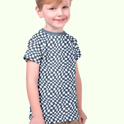 Tissu jersey indigo - création de vêtements pour enfants