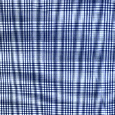 Tissu en coton bleu marine à motif de carreaux