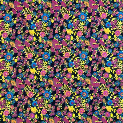 Tissu coton motifs fleuris
