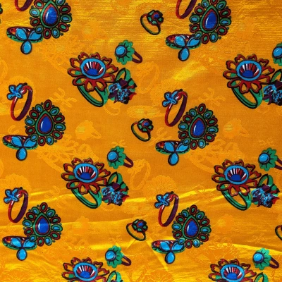 Satin de viscose pour robe kabyle avec détails berbères