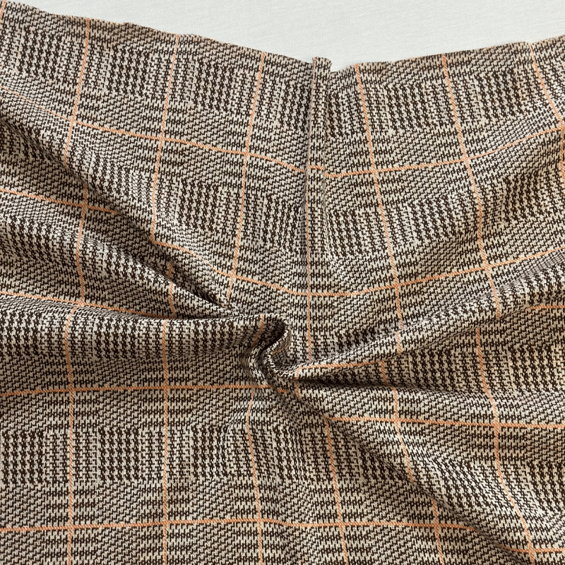 Tissu Jacquard à Motif Carreaux - Idéal pour Jupes et Robes