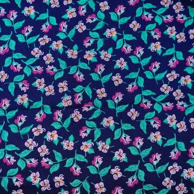 Couture de Luxe : Tissu Fibranne Viscose à Fleurs