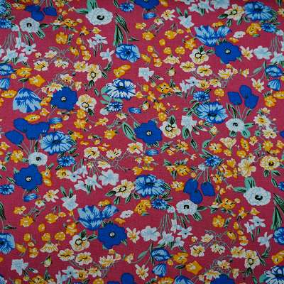 Fibranne viscose motif "Champs de Fleurs".