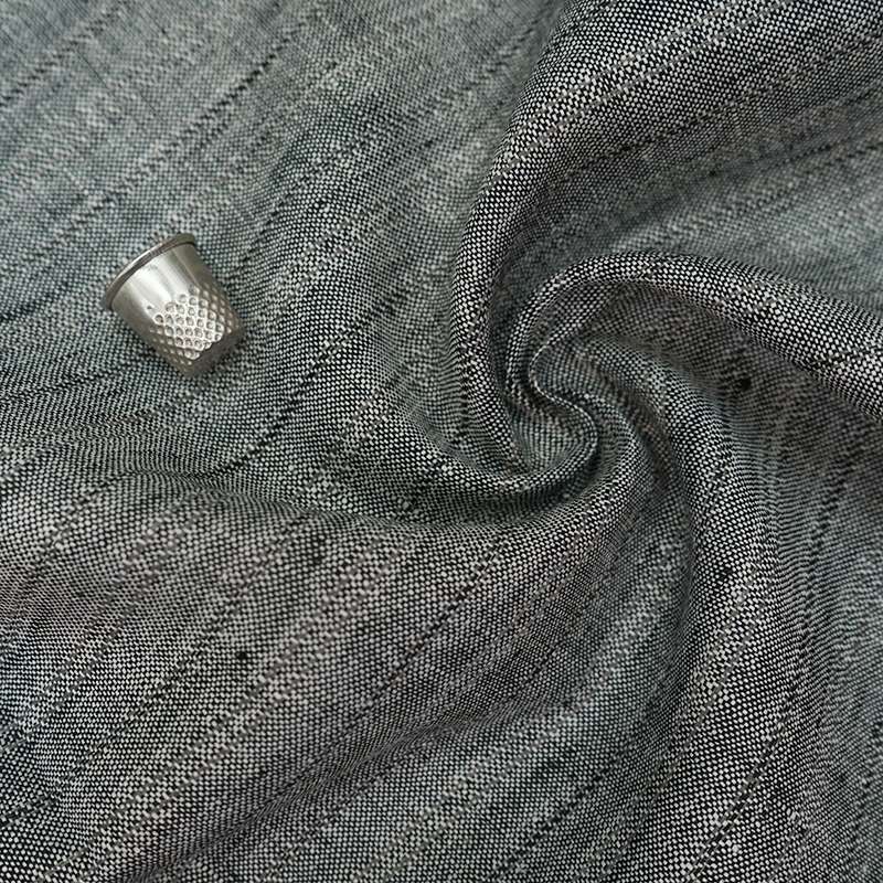 Tissu Lin Premium Gris Chiné