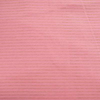 Tissu pour couture: jersey coton rose avec rayures en or brillant.