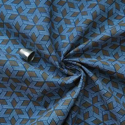 Popeline de coton à motif géométrique