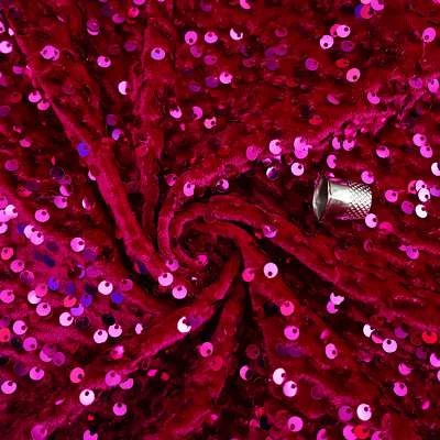 Tissu de Luxe: Velours à Sequins pour Vêtements Spectaculaires
