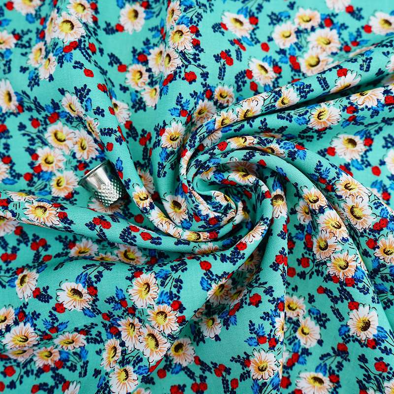 Tissu fibranne viscose floral