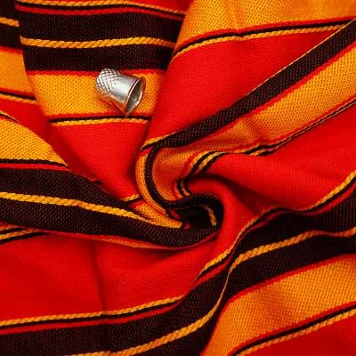 Tissu kabyle traditionnel en viscose éclatant en rouge et jaune