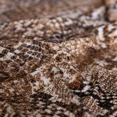 tissu Jersey Venezia motif peau de serpent taupe, votre allié pour des maillots de bain