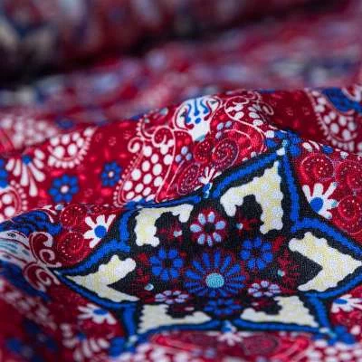 Twill Viscose Motifs Arabesque: Pour une Couture