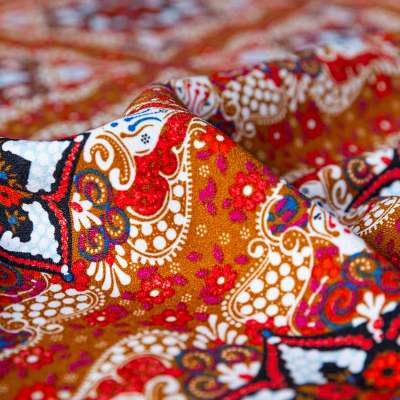 Tissus twill en viscose motifs arabesque pour projets de couture