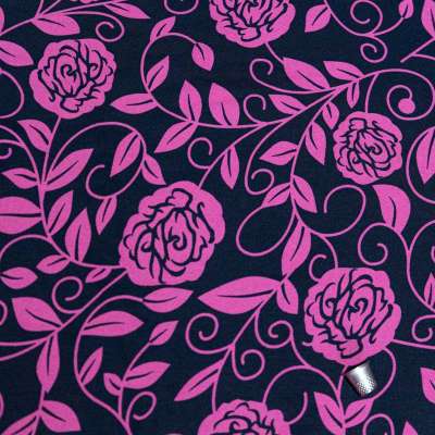 Viscose Florale Rose pour Tenues d'Été