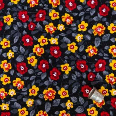 Tissu Coton Doux à Motif Fleurs pour Projets de Mode DIY