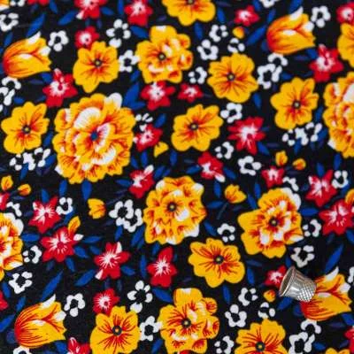 Tissu Coton Doux à Fleurs pour la Mode DIY