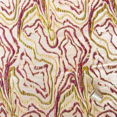 Tissu brocart avec motif Vagues idéal pour blousons.
