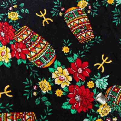Tissu viscose de luxe pour robe kabyle élégante