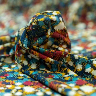 Tissu Kimo motif fleurs colorées