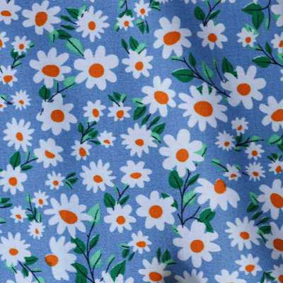 fibranne viscose avec imprimé floral de marguerites