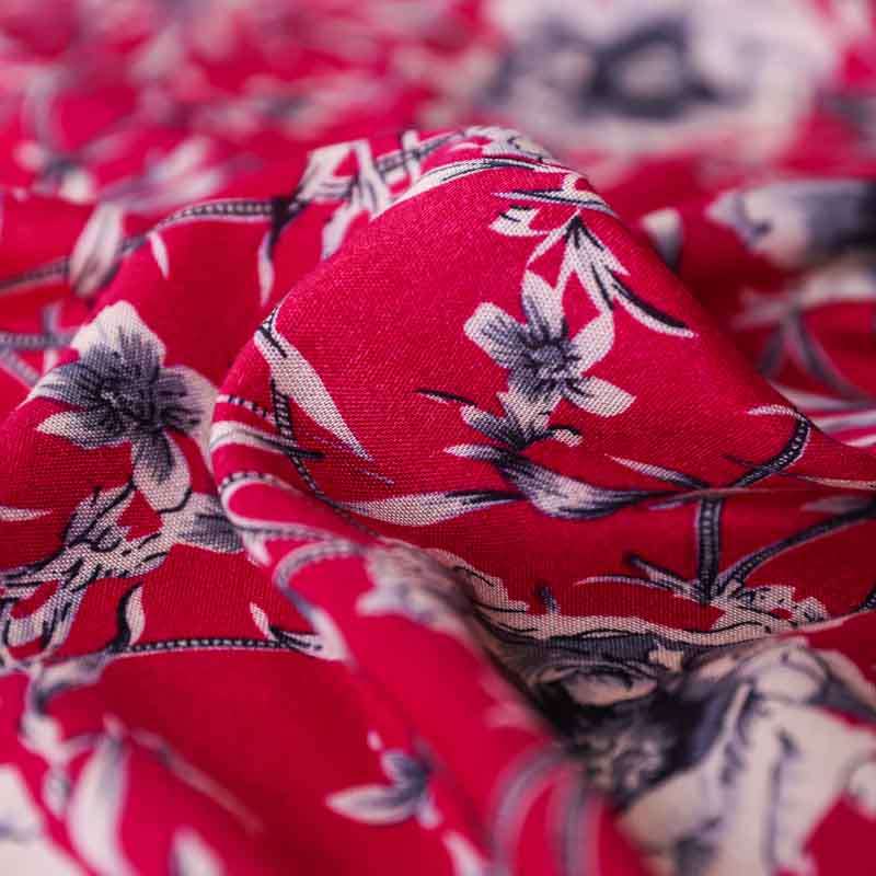 Tissu viscose fibranne fluide avec imprimé floral