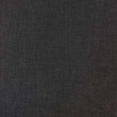 Tissu chambray en coton uni noir