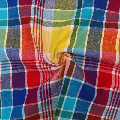 Tissu madras coloré pour coussins et rideaux décoratifs