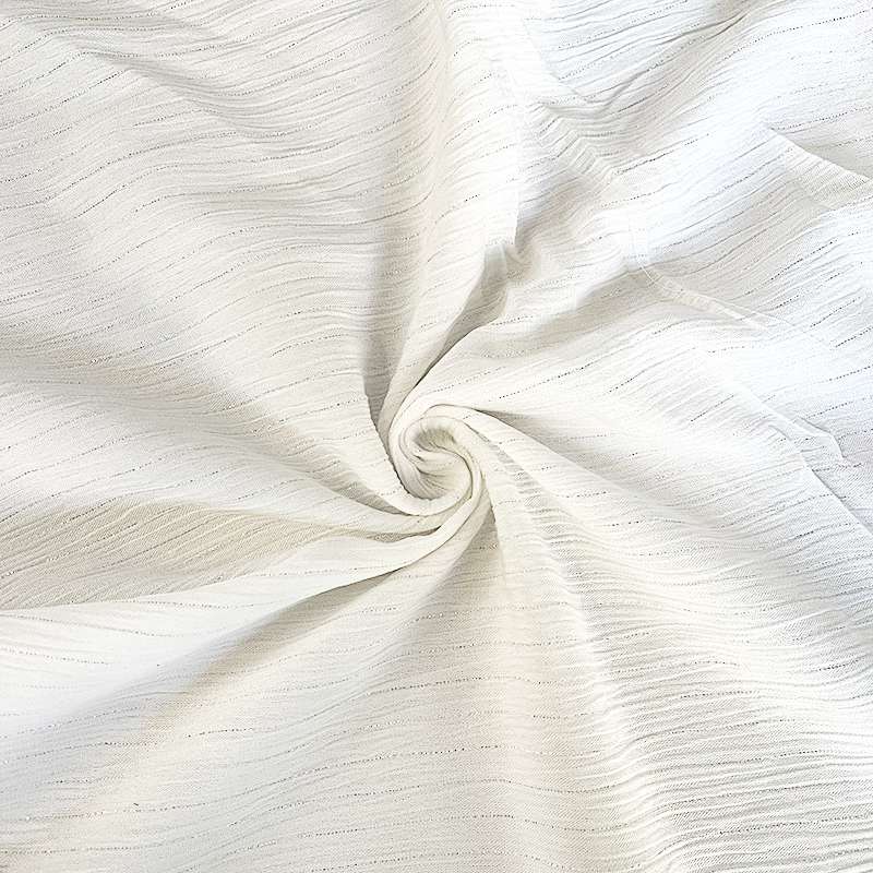 Tissu crépon rayé lurex doux et élégant pour couture