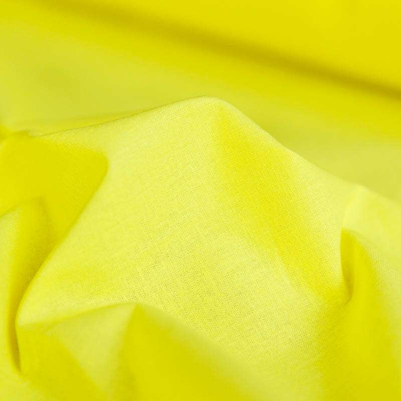 Tissu popeline jaune fluo pour projets couture originaux