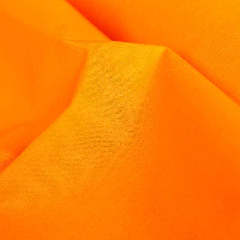 Tissu popeline orange vif idéal pour chemises et coussins