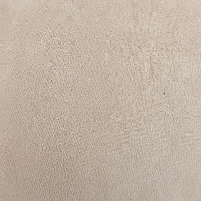 Tissu éponge uni beige, parfait pour des créations de linge de bain.