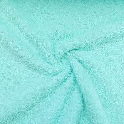 Tissu éponge uni bleu menthe, idéal pour des créations de bain douces