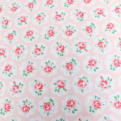 Tissu Natté de Coton Floral Rose – Allie Douceur, Confort et Style