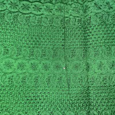 Broderie Anglaise vert pour décoration intérieure