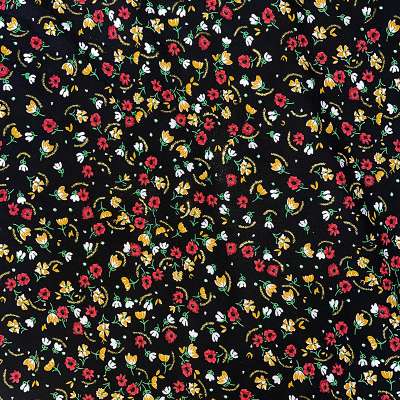 Tissu fibranne viscose floral féminin et intemporel