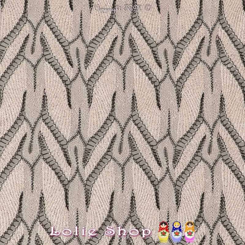 Dentelle Modèle MISSONI Motif Feuilles Couleur Gris