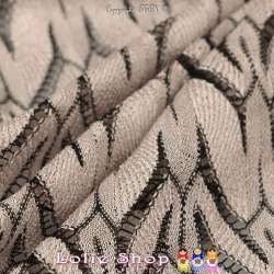 Dentelle Modèle MISSONI Motif Feuilles Couleur Gris