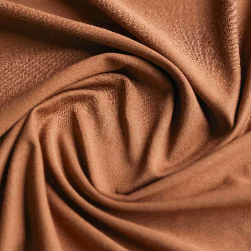 Jersey viscose marron extensible pour couture