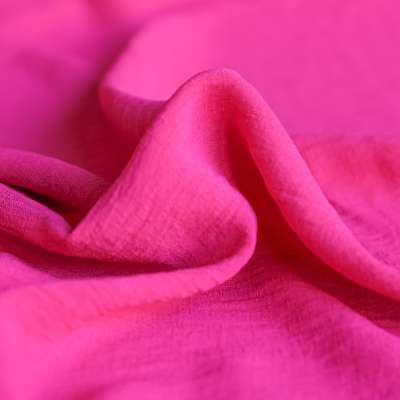 Tissu microfibre froissé fuchsia haute qualité pour couture