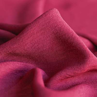 Tissu microfibre uni froissé bordeaux fluide et doux