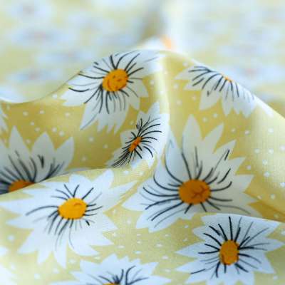 Fibranne Viscose Marguerites Jaunes