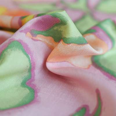 Tissu fibranne viscose imprimé floral aquarelle