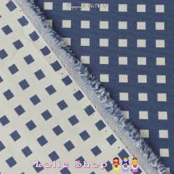 Coupon Jacquard 3 mètres à 10€ Réf 57.35B - Carré Ton Bleu